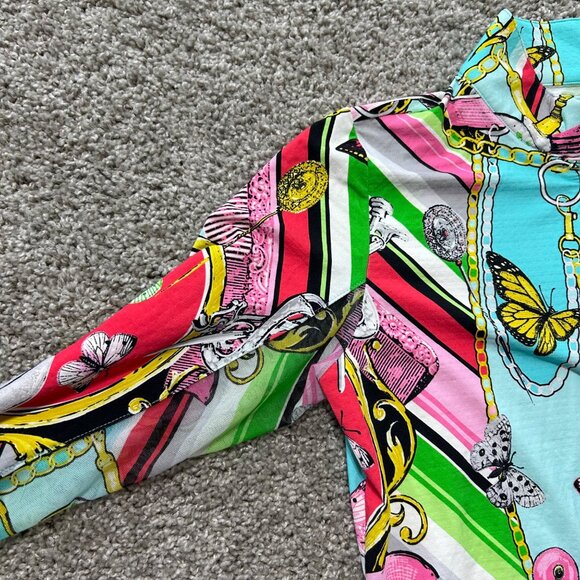 G Lifestyle Colorful Womens S Long Sleeve Pullover Top butterfly print - Picture 2 of 6